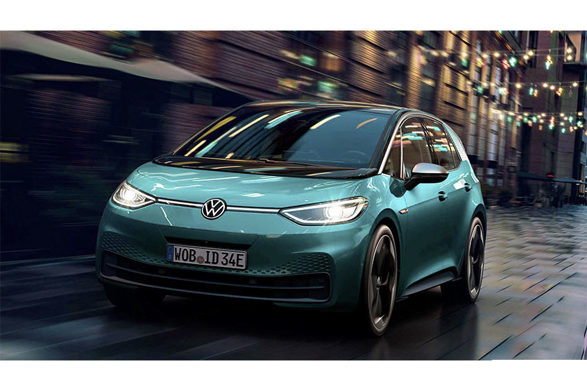 Samochód elektryczny Volkswagen z napędem przednim.3