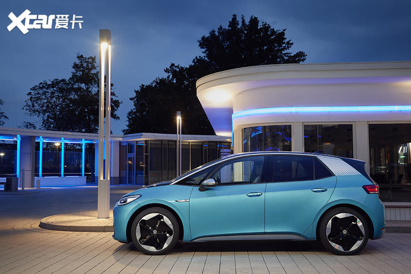 Średnia wielkość ID 3 Volkswagen Elektryczny samochód VW Doświadczenie Przyszłość zrównoważonej jazdy